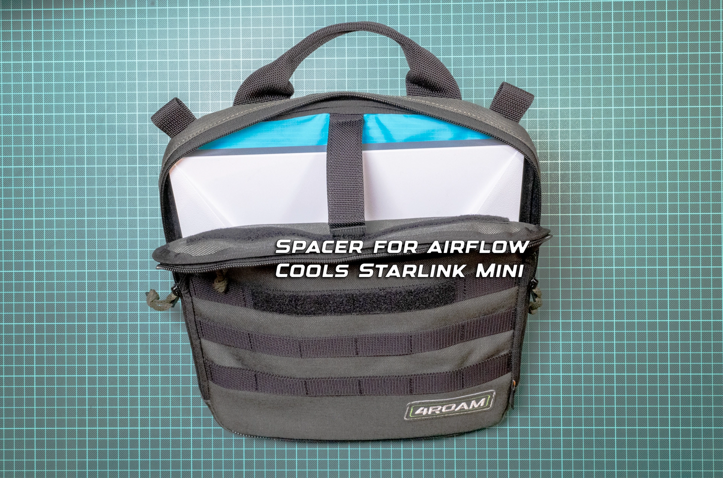 Adventure Bag for Starlink Mini. Protective case. No unpacking instant internet connection. Premium weatherproof materials. Handmade in Europe.