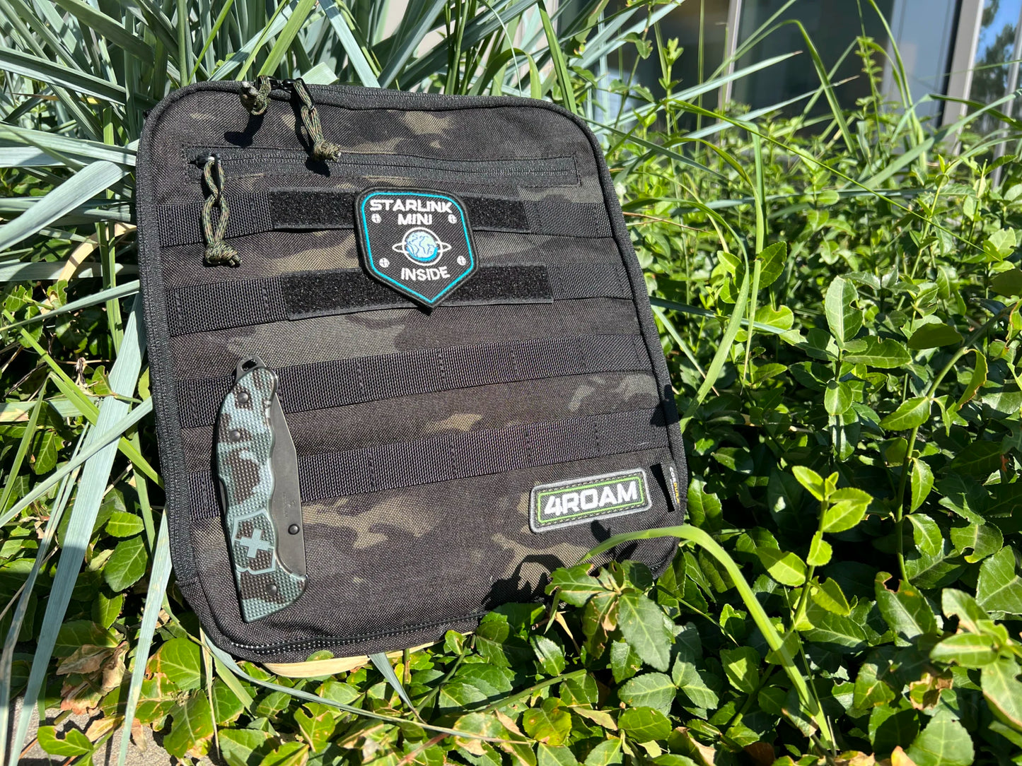 Adventure Bag for Starlink Mini. Protective case. No unpacking instant internet connection. Premium weatherproof materials. Handmade in Europe.