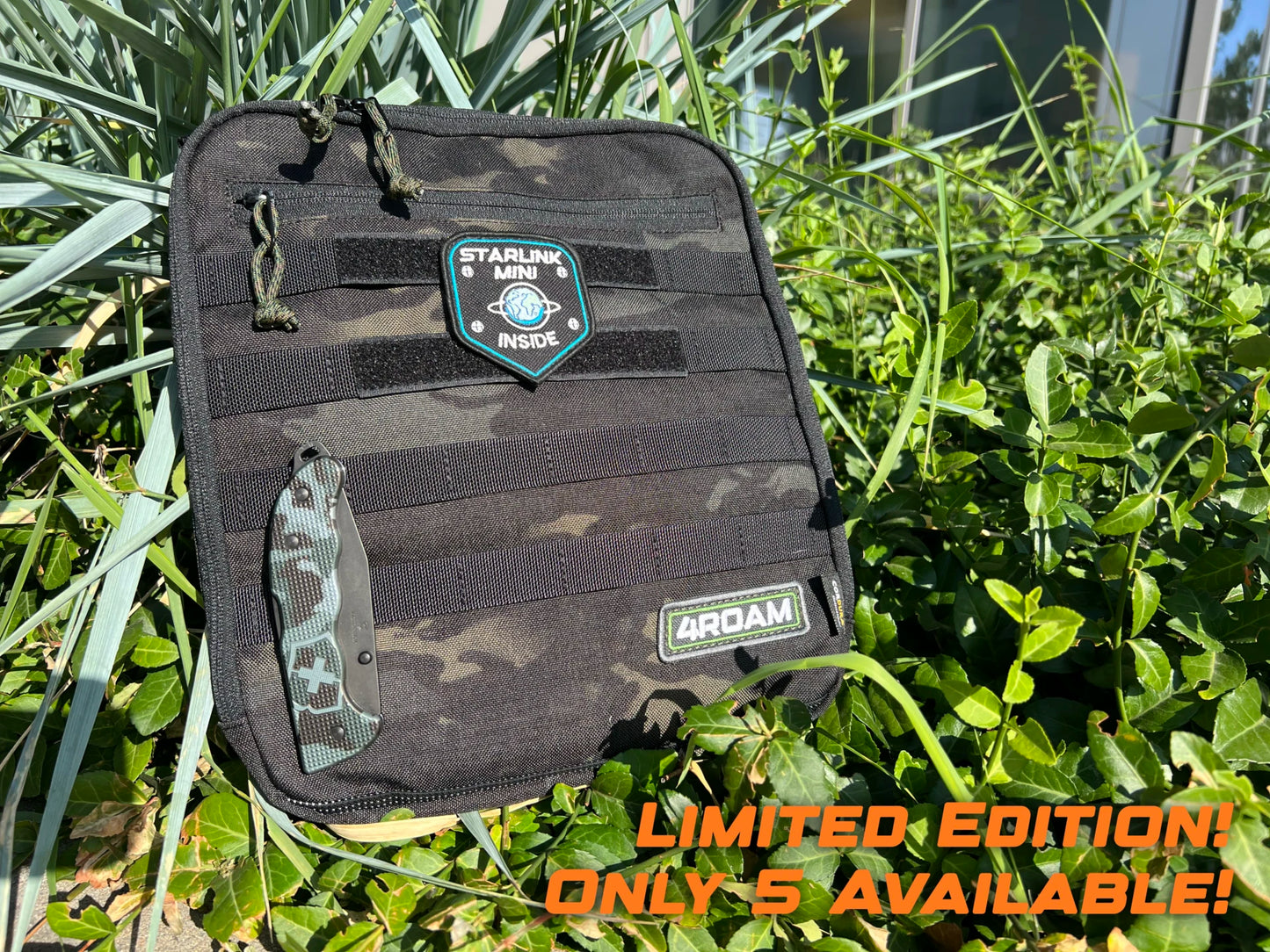 Adventure Bag for Starlink Mini. Protective case. No unpacking instant internet connection. Premium weatherproof materials. Handmade in Europe.