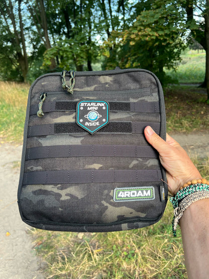 Adventure Bag for Starlink Mini. Protective case. No unpacking instant internet connection. Premium weatherproof materials. Handmade in Europe.